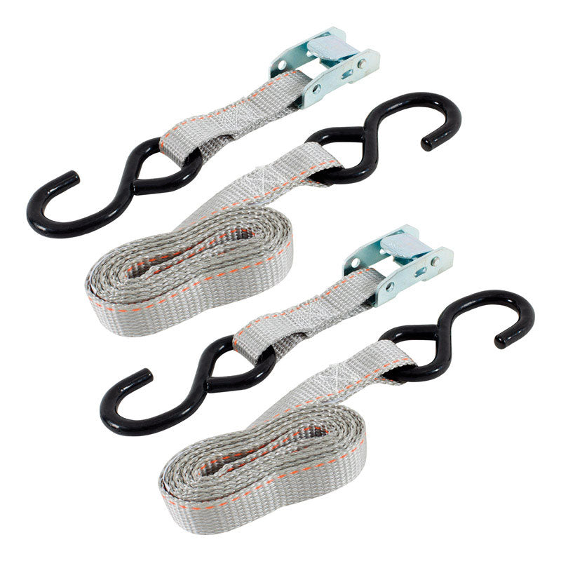 KEEPER - Keeper 1 in. W X 6 ft. L Gray Tie Down 400 lb 2 pk