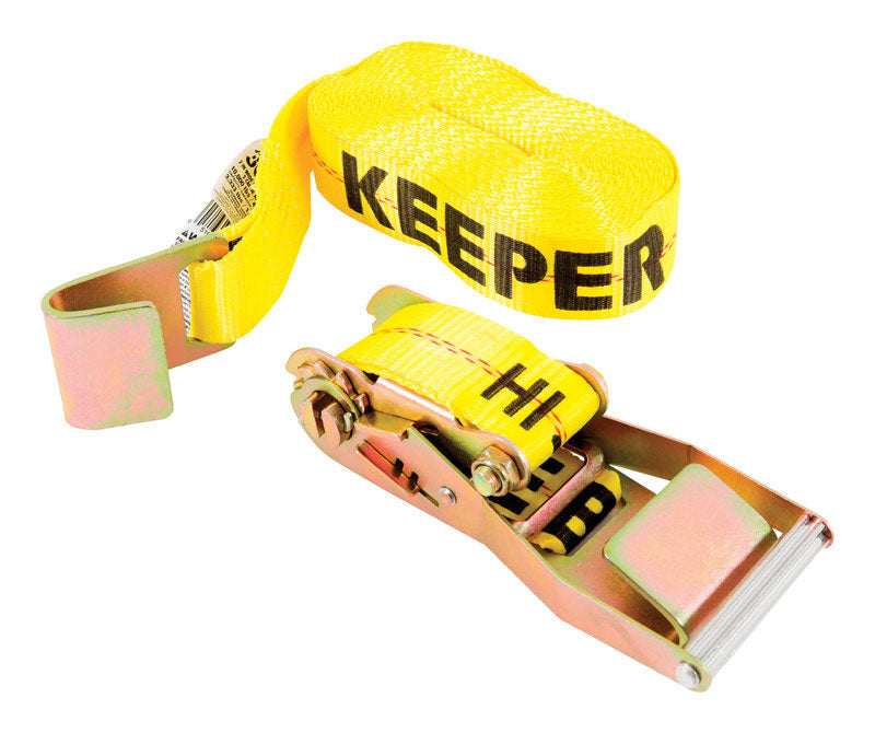 KEEPER - Keeper 2 in. W X 30 ft. L Yellow Tie Down Strap 3333 lb 1 pk