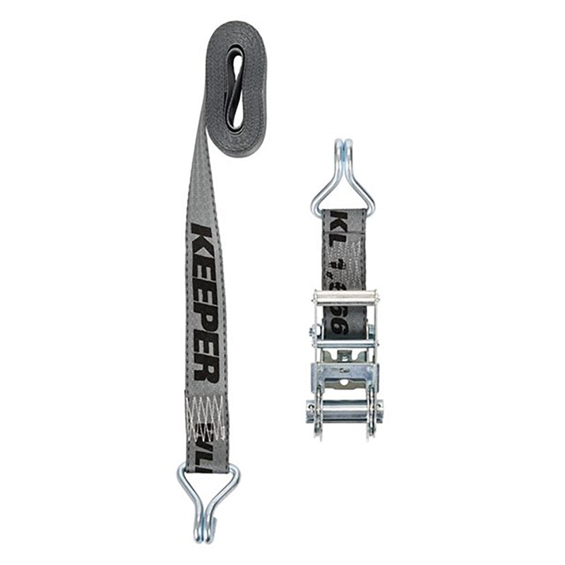 KEEPER - Keeper 1.75 in. W X 15 ft. L Gray Tie Down w/Ratchet 1666 lb 1 pk