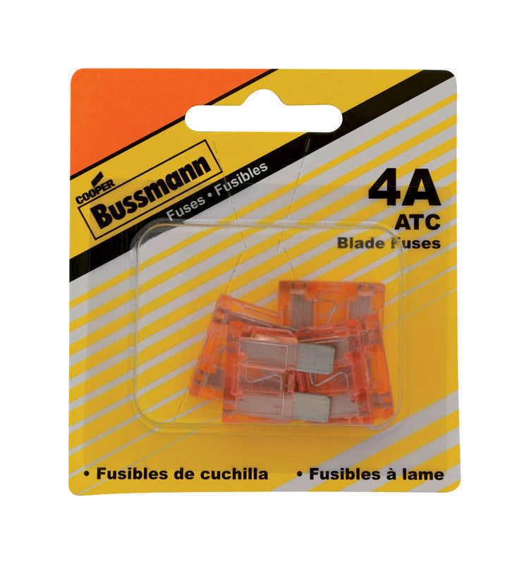 BUSS - Bussmann 4 amps ATC Pink Blade Fuse 5 pk - Case of 5