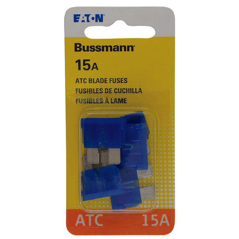 BUSS - Bussmann 15 amps ATC Blue Blade Fuse 5 pk - Case of 5