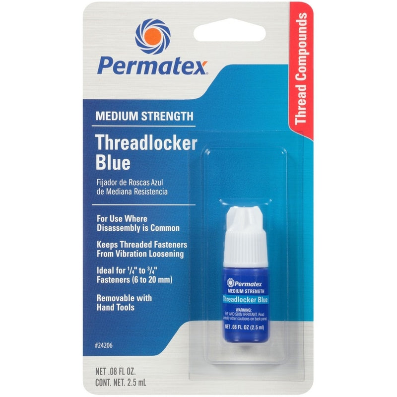 PERMATEX - Permatex Medium Strength Threadlocker Liquid 0.08 oz - Case of 6