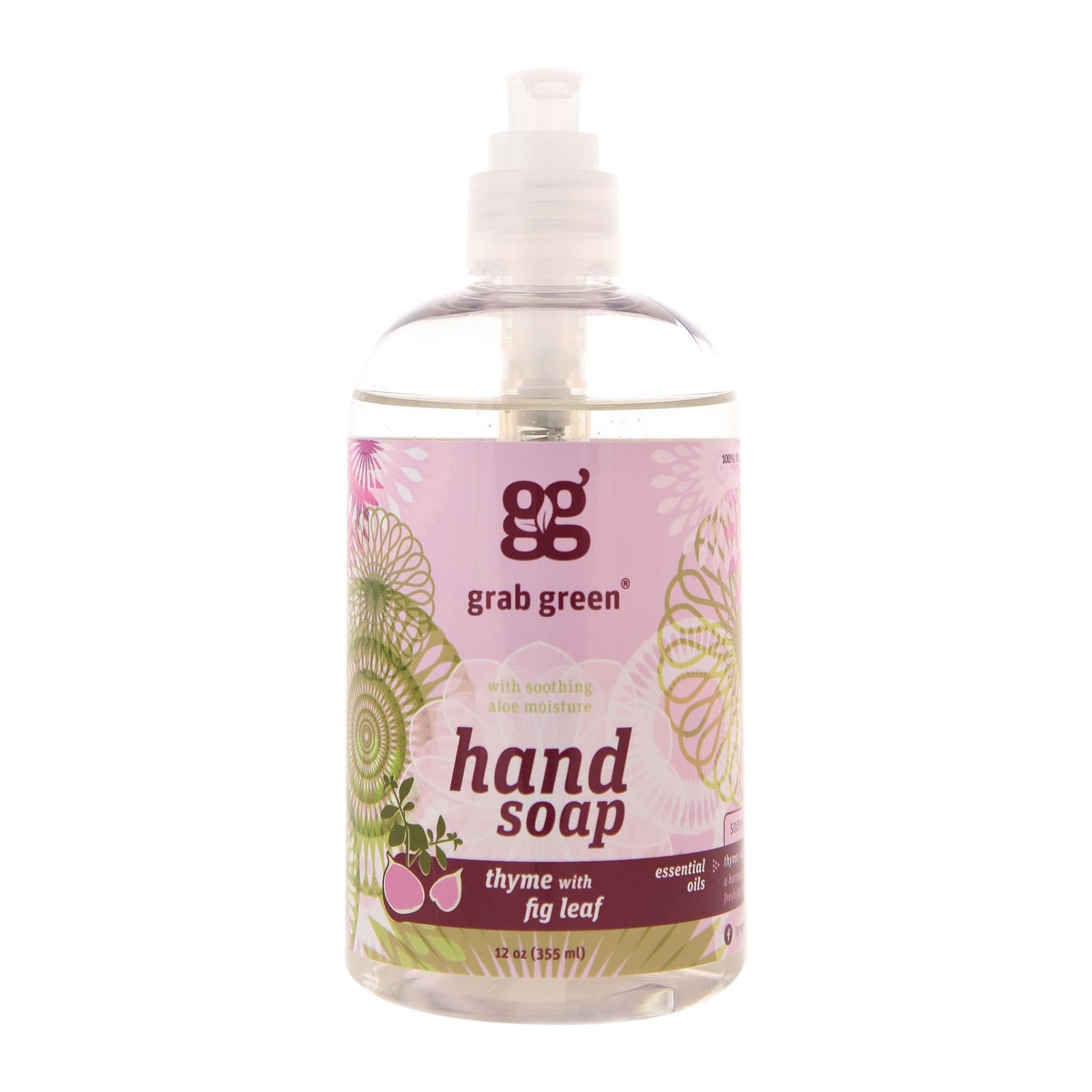 Grab Green Hand Soap - Thyme with Fig - Case of 6 - 12 fl oz