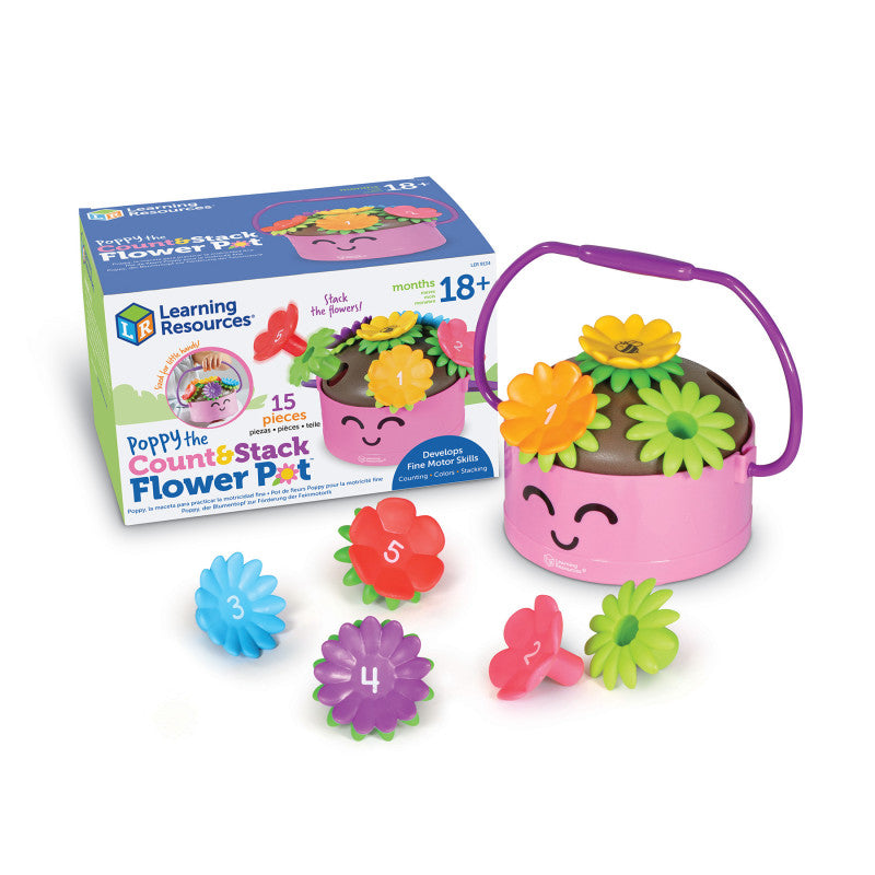 LEARNING RESOURCES - Poppy the Count & Stack Flower Pot