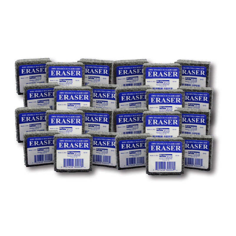 FLIPSIDE PRODUCTS - Felt Student Dry Erase/Chalkboard Erasers, Pack of 24