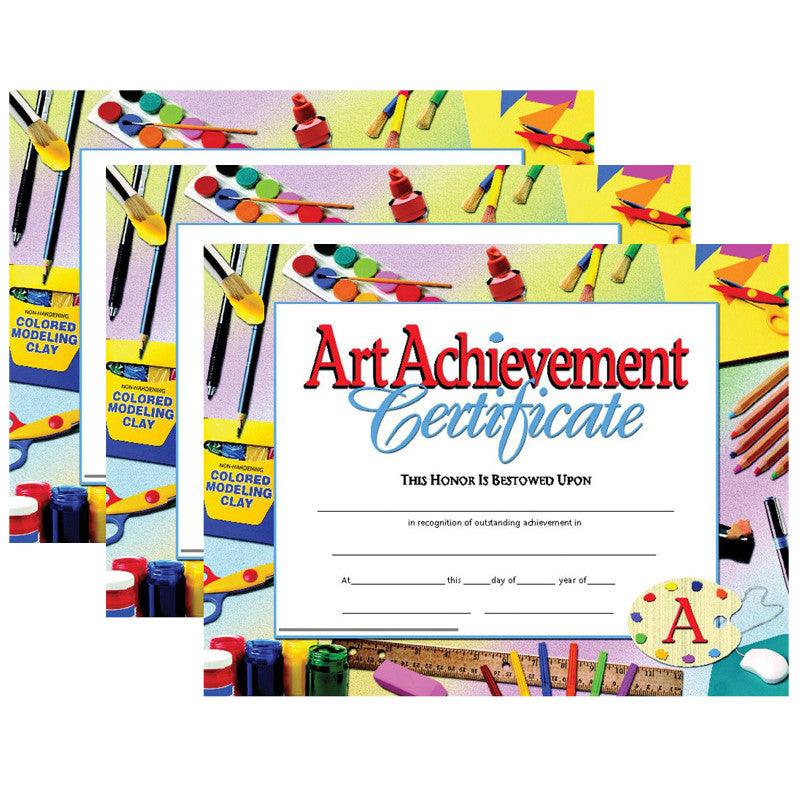 HAYES PUBLISHING - Art Achievement Certificate, 30 Per Pack, 3 Packs