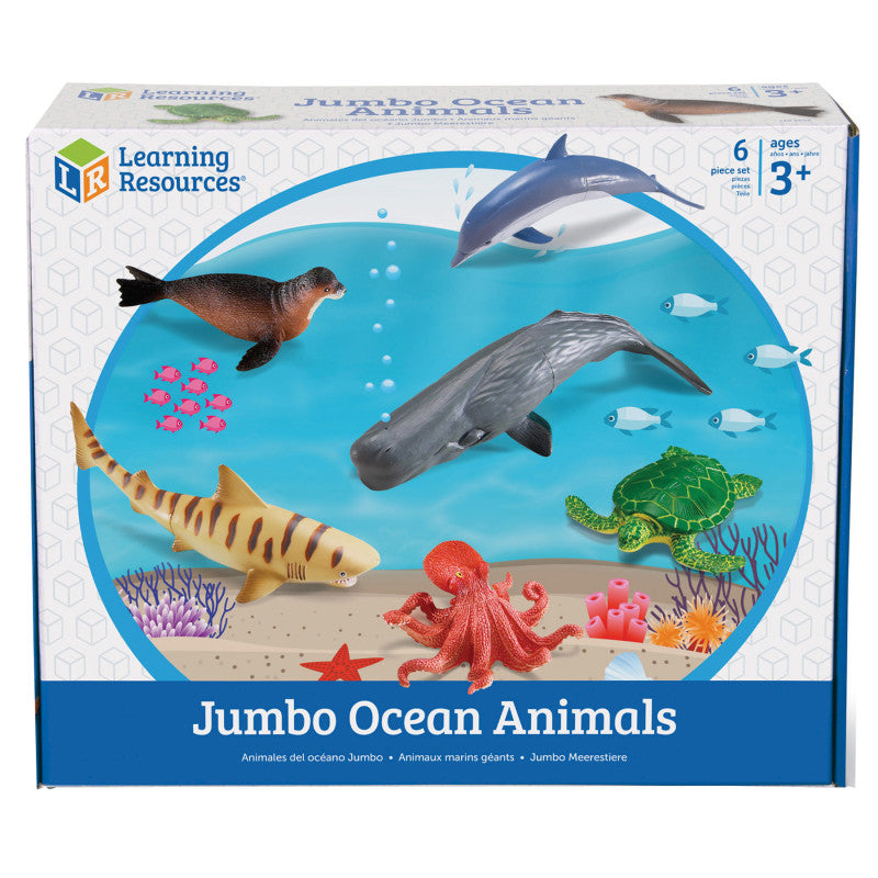 LEARNING RESOURCES - Jumbo Ocean Animals, Set of 6