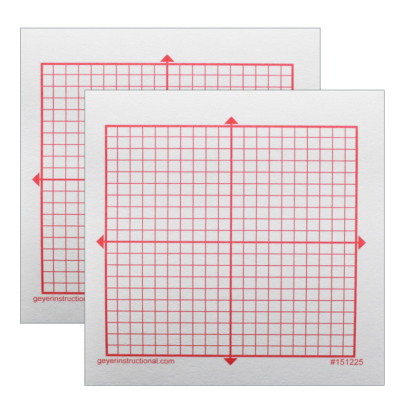 GEYER INSTRUCTIONAL - Graphing 3M Post-it® Notes, XY Axis, 20 x 20 Square Grid, 4 Pads Per Pack, 2 Packs