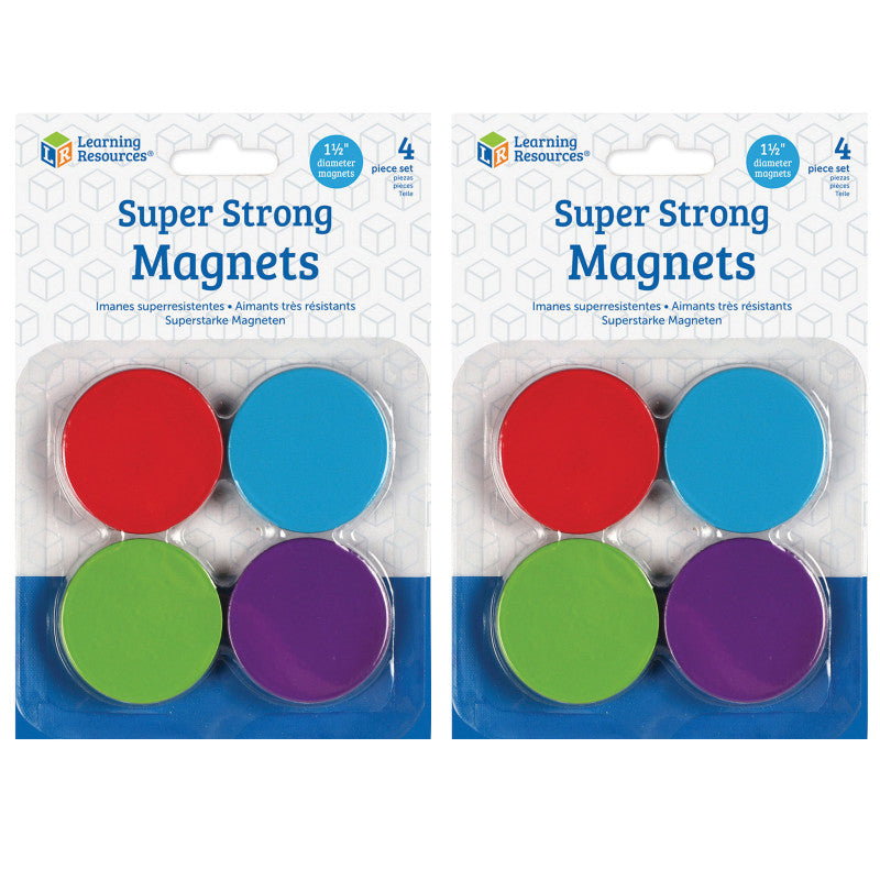 LEARNING RESOURCES - Super Strong Magnets, 4 Per Set, 2 Sets