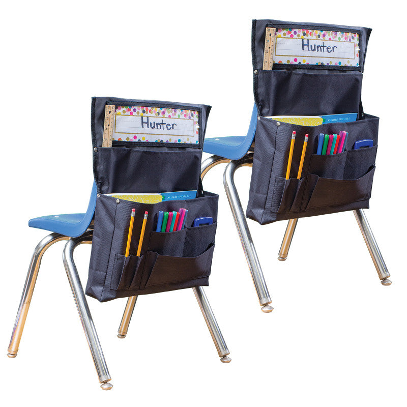 TEACHER CREATED RESOURCES - Black Chair Pocket, Pack of 2