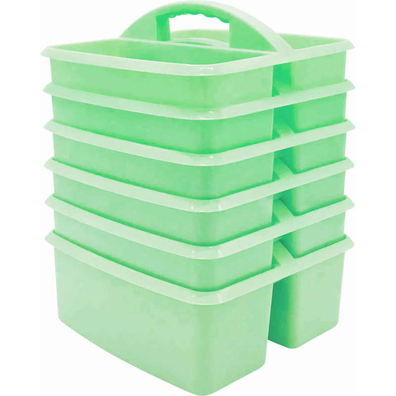 TEACHER CREATED RESOURCES - Mint Plastic Storage Caddy, Pack of 6