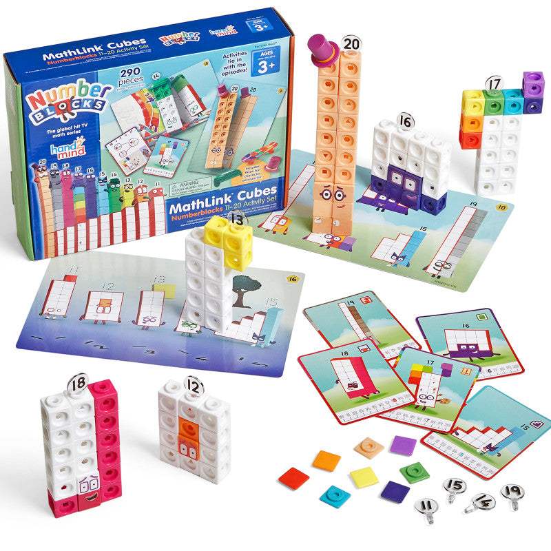 HAND2MIND - Numberblocks MathLink® Cubes 11–20 Activity Set