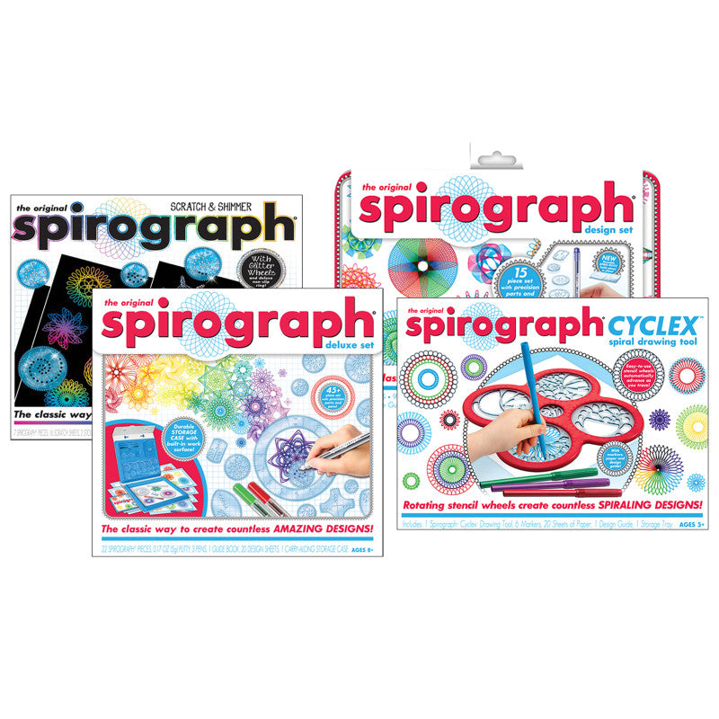 SPIROGRAPH - Spirograph® Original, Cyclex, Scratch & Shimmer and Design Tin Sets
