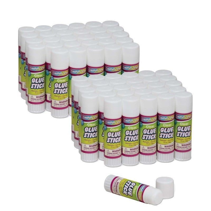 CREATIVITY STREET - Glue Sticks, Clear, 0.70 oz., 30 Per Pack, 2 Packs