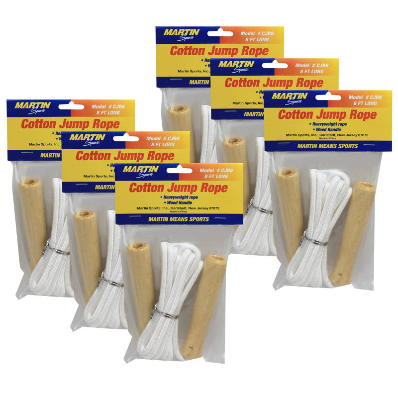 MARTIN SPORTS - Cotton Jump Rope, 8', Pack of 6
