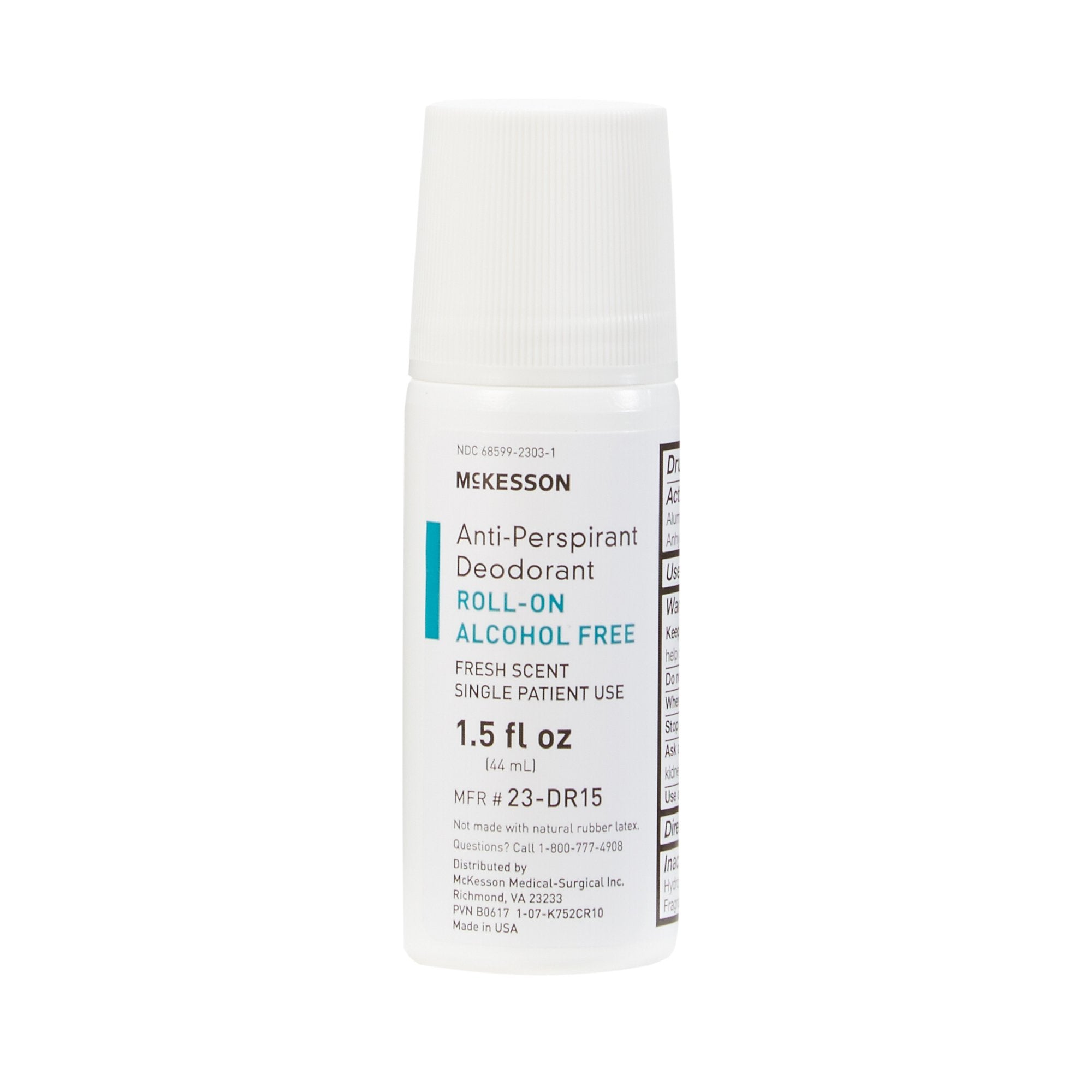 McKesson Brand - Antiperspirant / Deodorant McKesson Roll-On 1.5 oz. Fresh Scent [1/EA]