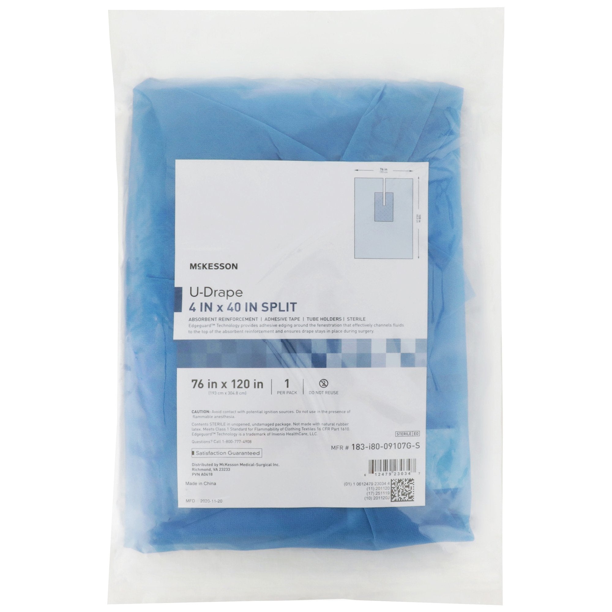 McKesson Brand - Orthopedic Drape McKesson U-Drape with Split 76 W X 120 L Inch Sterile [18/CS]