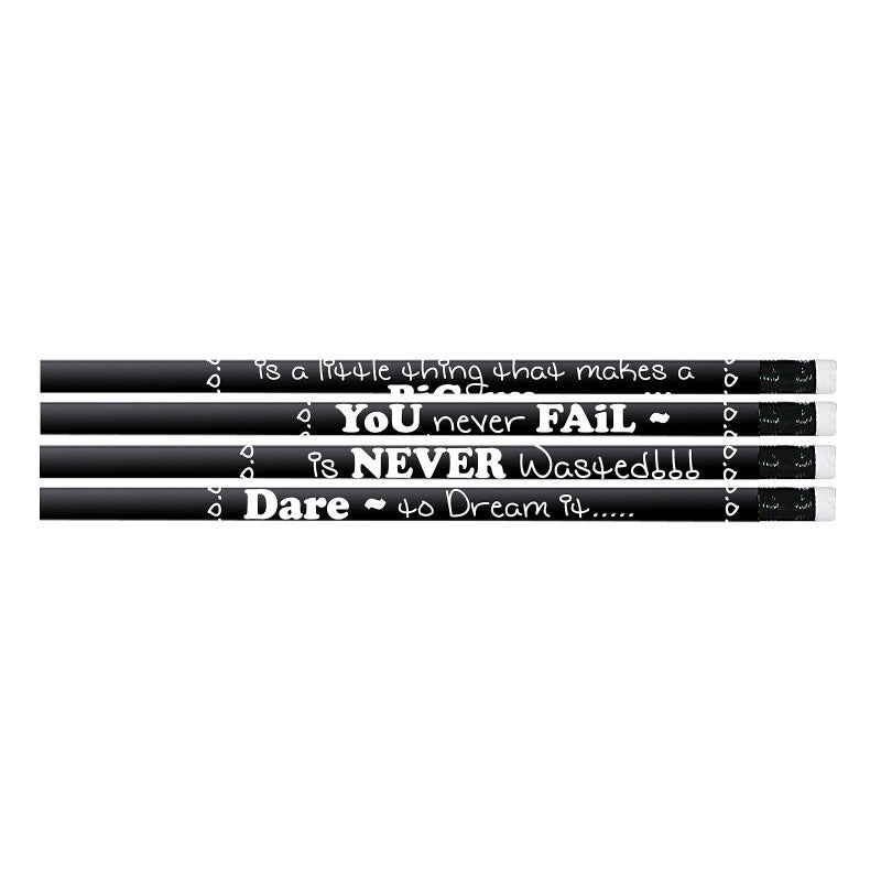 MUSGRAVE PENCIL COMPANY - Chalkboard Talk Motivational Pencil, 12 Per Pack, 12 Packs