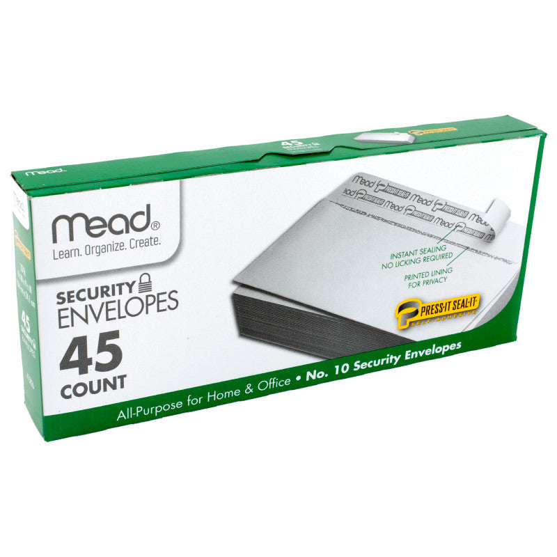 Press-It Seal-It® Security Envelopes, #10, Pack of 45