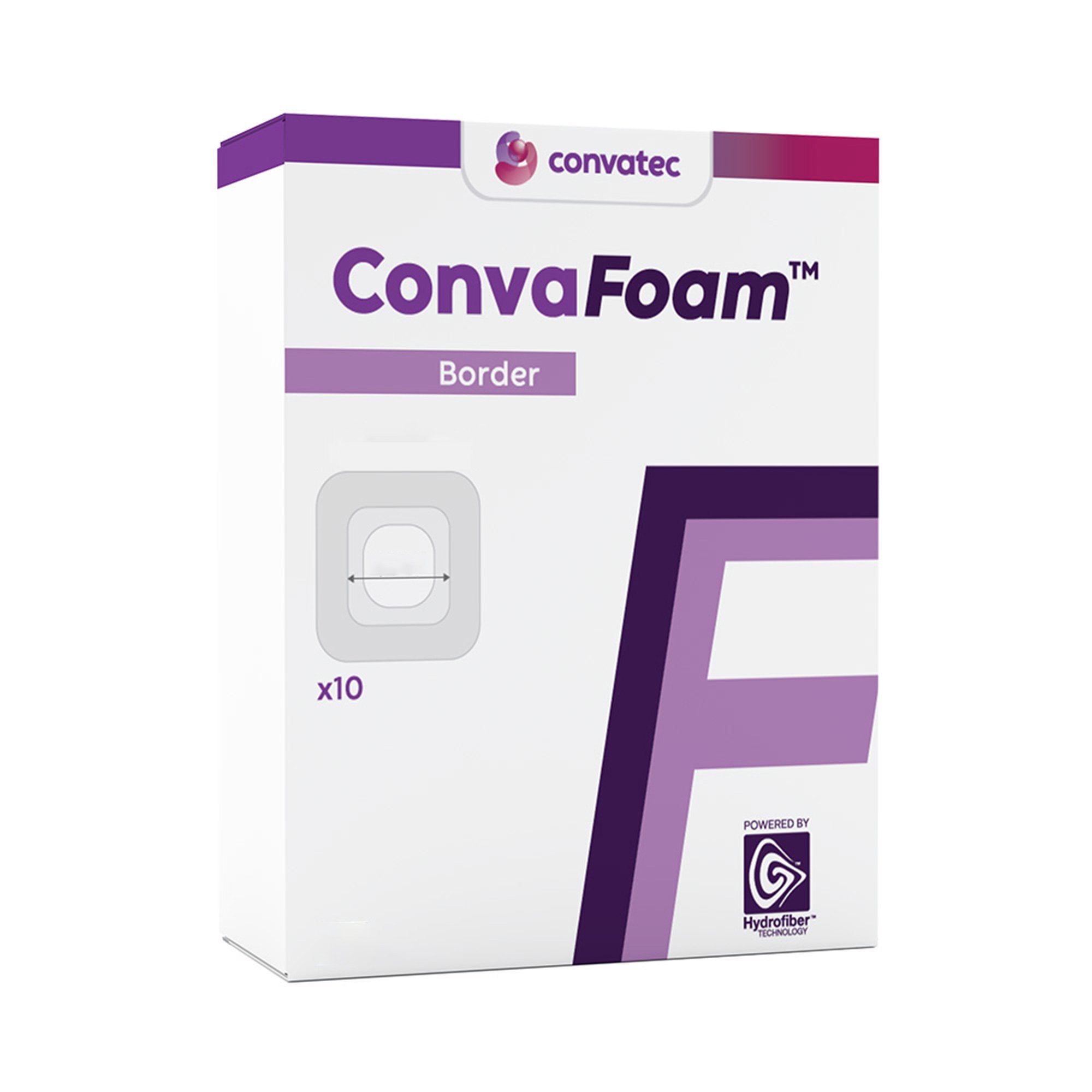 ConvaTec - Foam Dressing ConvaFoam™ Border 6 X 6 Inch With Border Film Backing Silicone Adhesive Square Sterile [10/BX]
