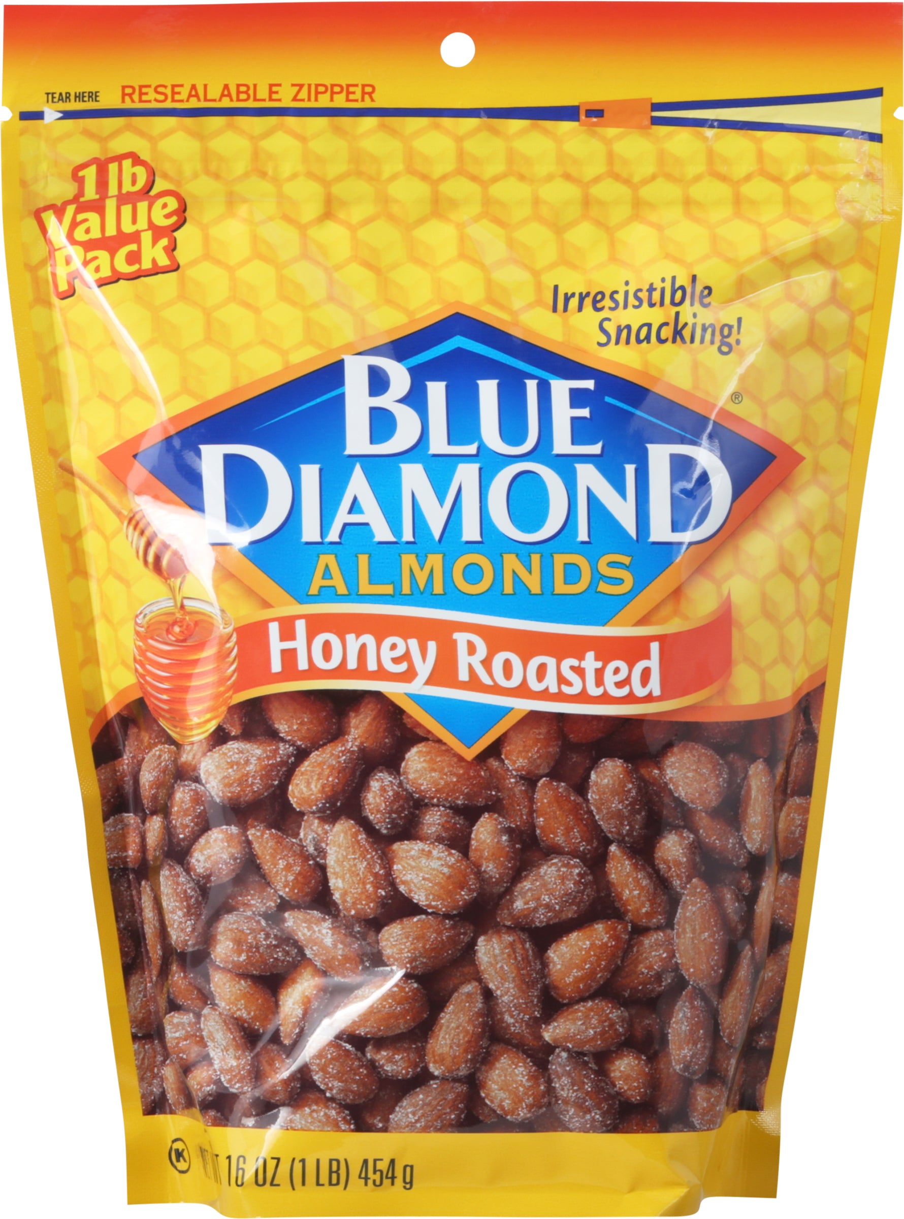 Blue Diamond Value Pack Honey Roasted Almonds 16 oz - Case of 6