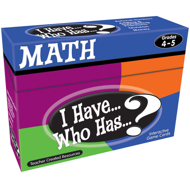 TEACHER CREATED RESOURCES - I Have, Who Has Math Game, Grade 4-5