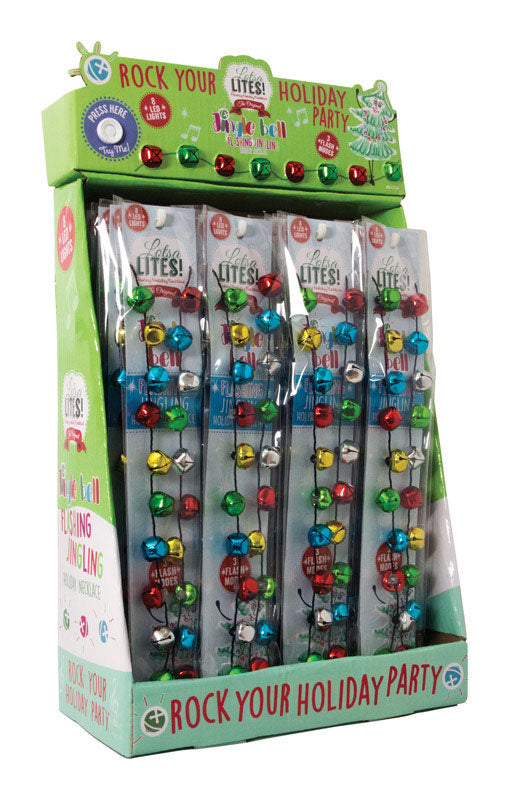 DM MERCHANDISING - DM Merchandising Lotsa Lights Light up Bells Necklace Metal 1 pk - Case of 24