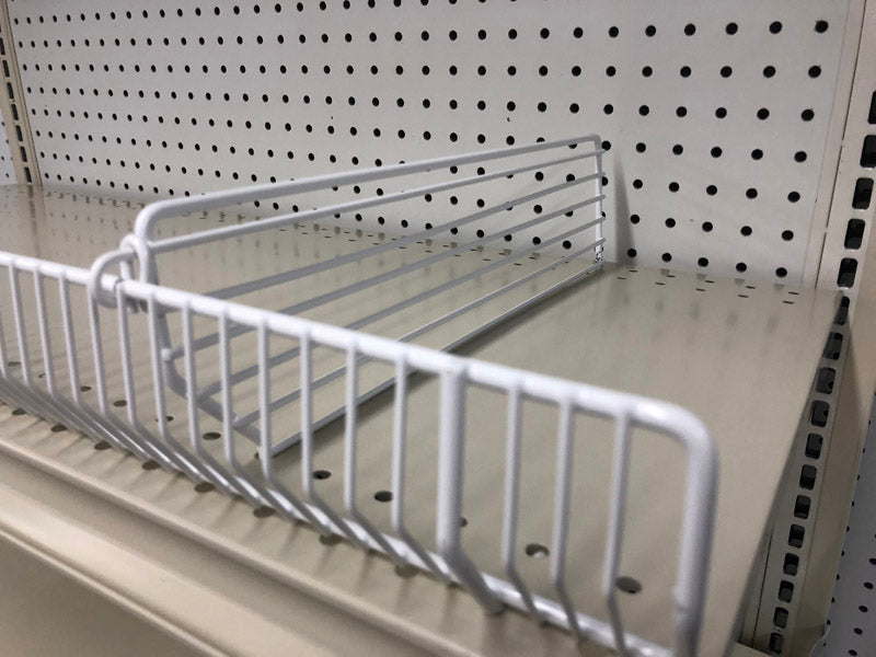 TRION - White Steel Shelf Divider 3 in. H X 19 in. L 20 pk