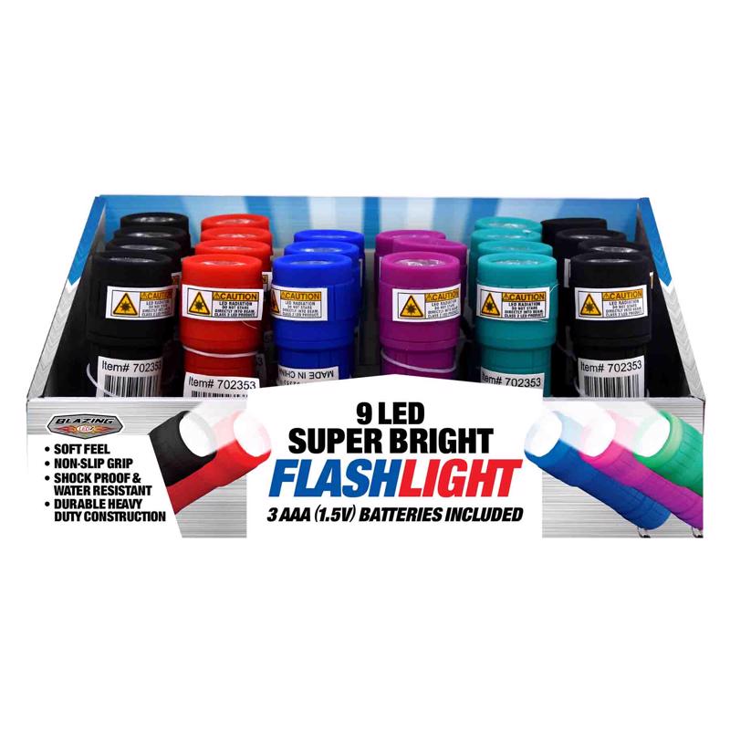 BLAZING LEDZ - Blazing LEDz Assorted LED Flashlight AAA Battery - Case of 24