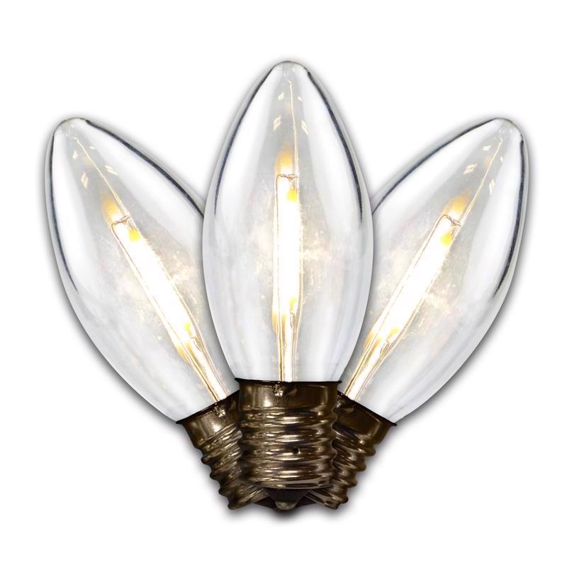 HOLIDAY BRIGHT LIGHTS - Holiday Bright Lights LED C9 Pure White 25 ct Replacement Christmas Light Bulbs [BU25FLDSC9-TPWA]