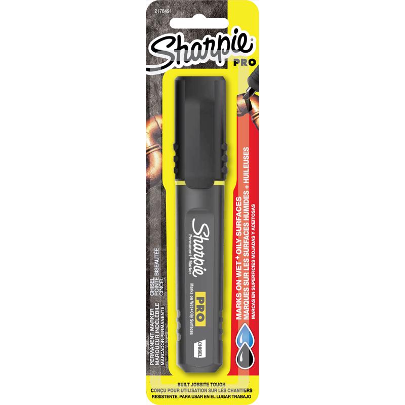 SHARPIE - Sharpie PRO Black Chisel Tip Permanent Marker 1 pk - Case of 4