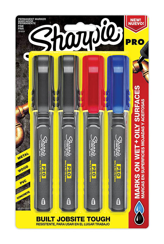 SHARPIE - Sharpie PRO Assorted Fine Tip Permanent Marker 4 pk - Case of 6