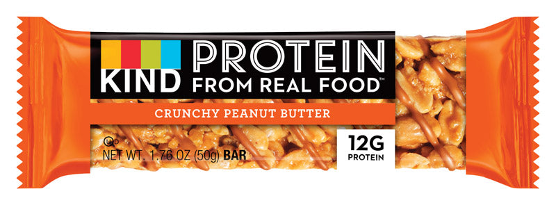 KIND - KIND Crunchy Peanut Butter Protein Bar 1.76 oz Packet - Case of 12