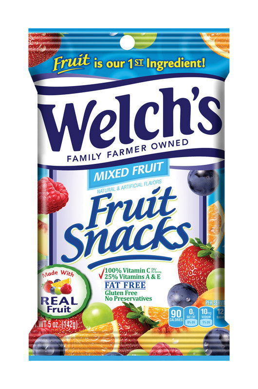 WELCH'S - Welch's Mixed Fruit Snack 5 oz Bagged - Case of 12