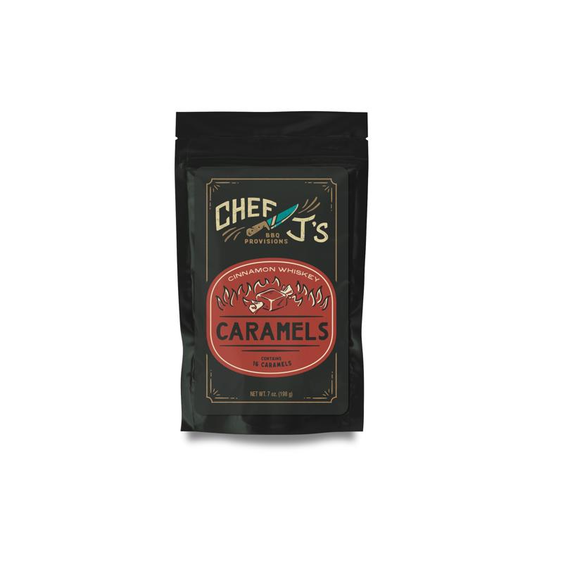 CHEF J'S BBQ PROVISIONS - Chef J's BBQ Provisions Cinnamon Whiskey Caramels 7 oz