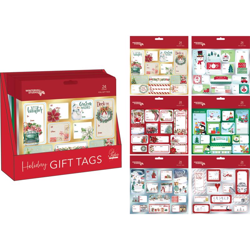 PAPER IMAGES - Paper Images Assorted Christmas Peel and Stick Gift Tags - Case of 48