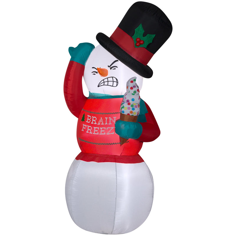 GEMMY - Gemmy LED White Snowman Brain Freeze 6.25 in. Inflatable