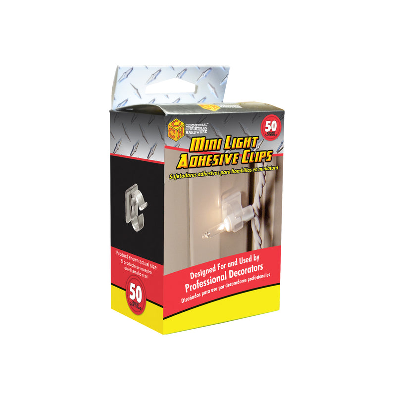 ADAMS - Adams .75 in. Mini Adhesive Light Clips 50 pk