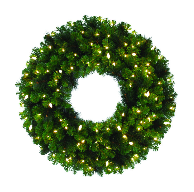 CELEBRATIONS - Celebrations Platinum 36 in. D LED Prelit Warm White Mixed Pine Christmas Wreath - Case of 2