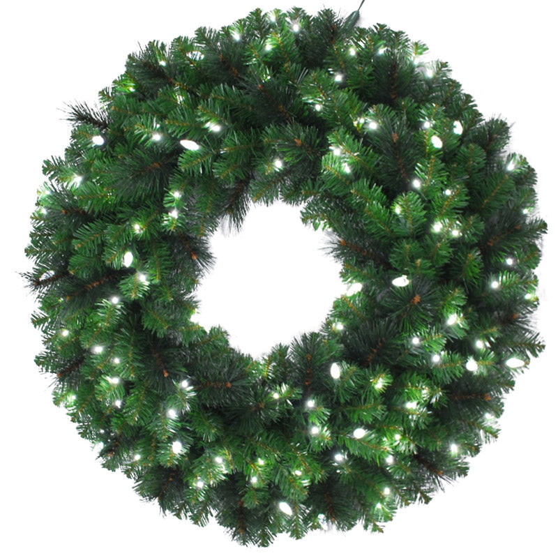 CELEBRATIONS - Celebrations Platinum 36 in. D LED Prelit Pure White Mixed Pine Christmas Wreath - Case of 2