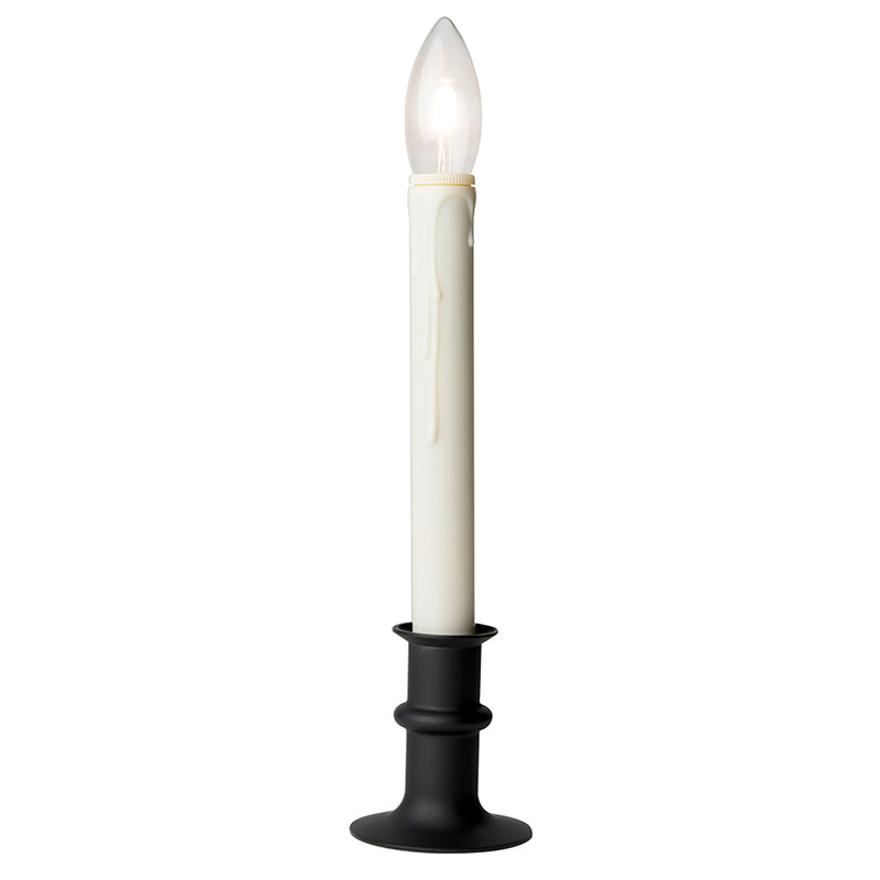 CELESTIAL LIGHTS - Celestial Lights Black/Ivory Battery Operated Taper Flameless Flickering Candle