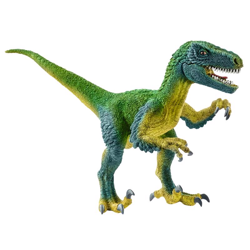 SCHLEICH - Schleich Dinosaurs Velociraptor Toy Plastic Blue/Green
