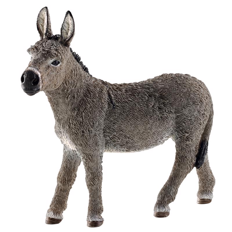 SCHLEICH - Schleich Farm World Donkey Toy Plastic Black/White - Case of 5