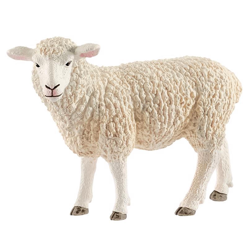 SCHLEICH - Schleich Farm World Sheep Toy Plastic White - Case of 5