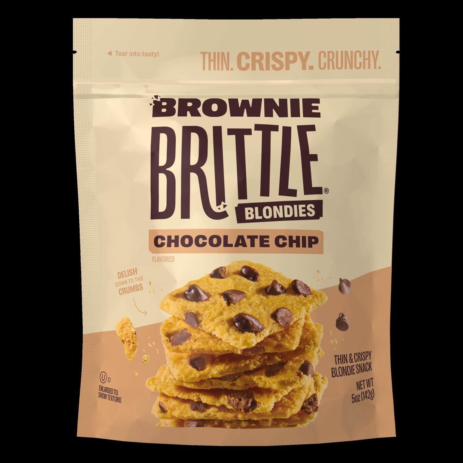 Brownie Brittle Blondie Chocolate Chip Brownie Brittle 5 oz Bagged - Case of 6