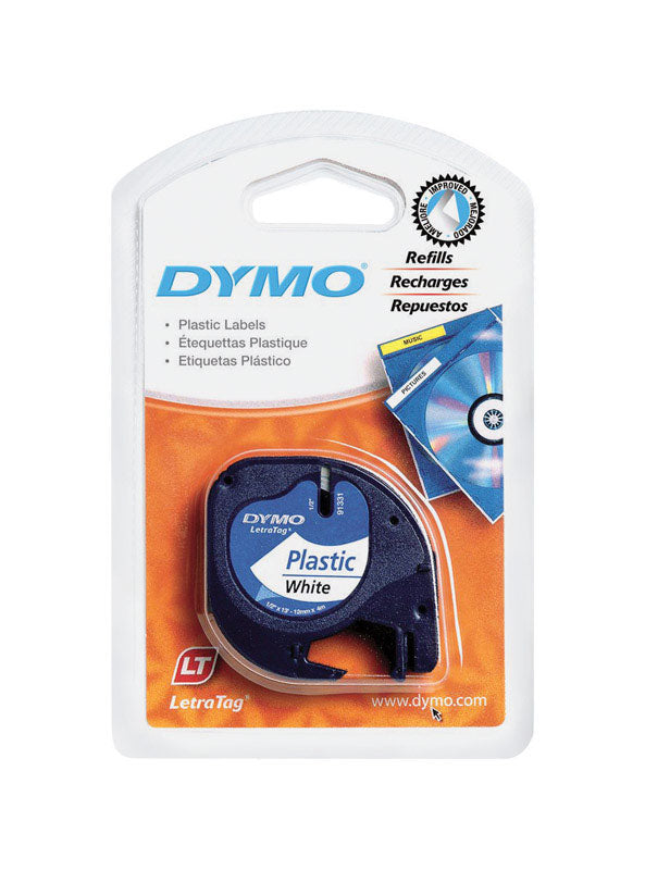 DYMO - Dymo LetraTag 1/2 in. W X 156 in. L White Plastic Label Maker Tape