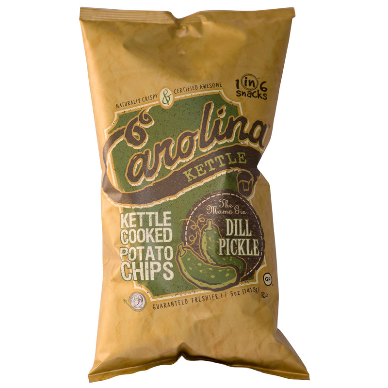 1 IN 6 SNACKS - 1 in 6 Snacks Carolina Dill Pickle Potato Chips 5 oz Bagged - Case of 14