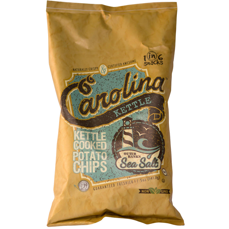 1 IN 6 SNACKS - 1 in 6 Snacks Carolina Outer Banks Sea Salt Potato Chips 5 oz Bagged - Case of 14