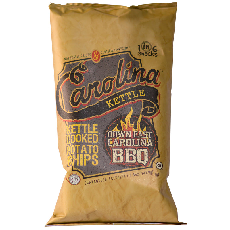1 IN 6 SNACKS - 1 in 6 Snacks Carolina Down East BBQ Potato Chips 5 oz Bagged - Case of 14