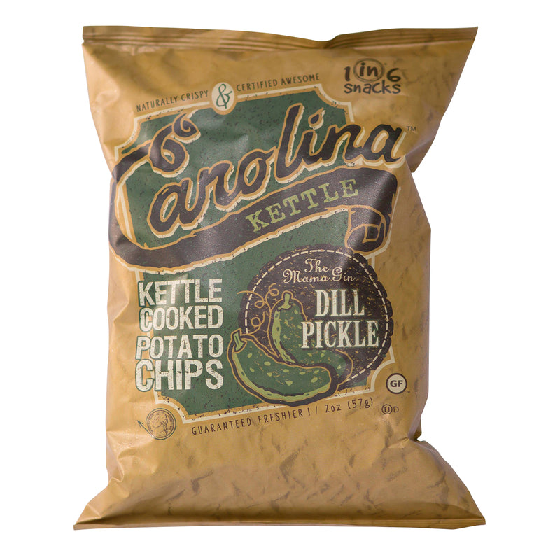 1 IN 6 SNACKS - 1 in 6 Snacks Carolina Dill Pickle Potato Chips 2 oz Bagged - Case of 20